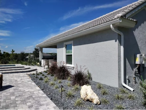 Gutter Installation on home in Florida by Rain Storm Solutions