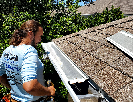 Installing gutter guards in Brooksville Fl